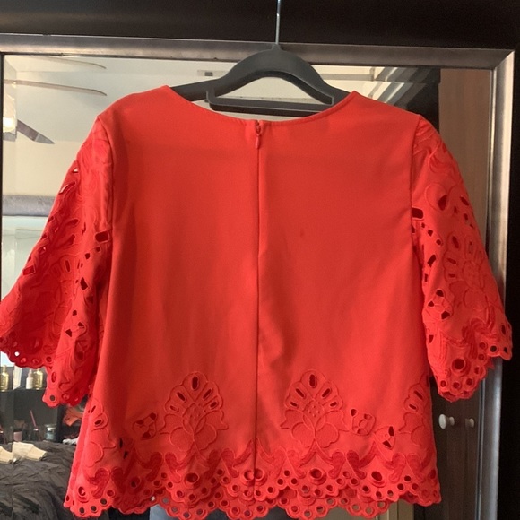 BEBE top size S women’s top. Bright poppy colored. - Picture 5 of 6